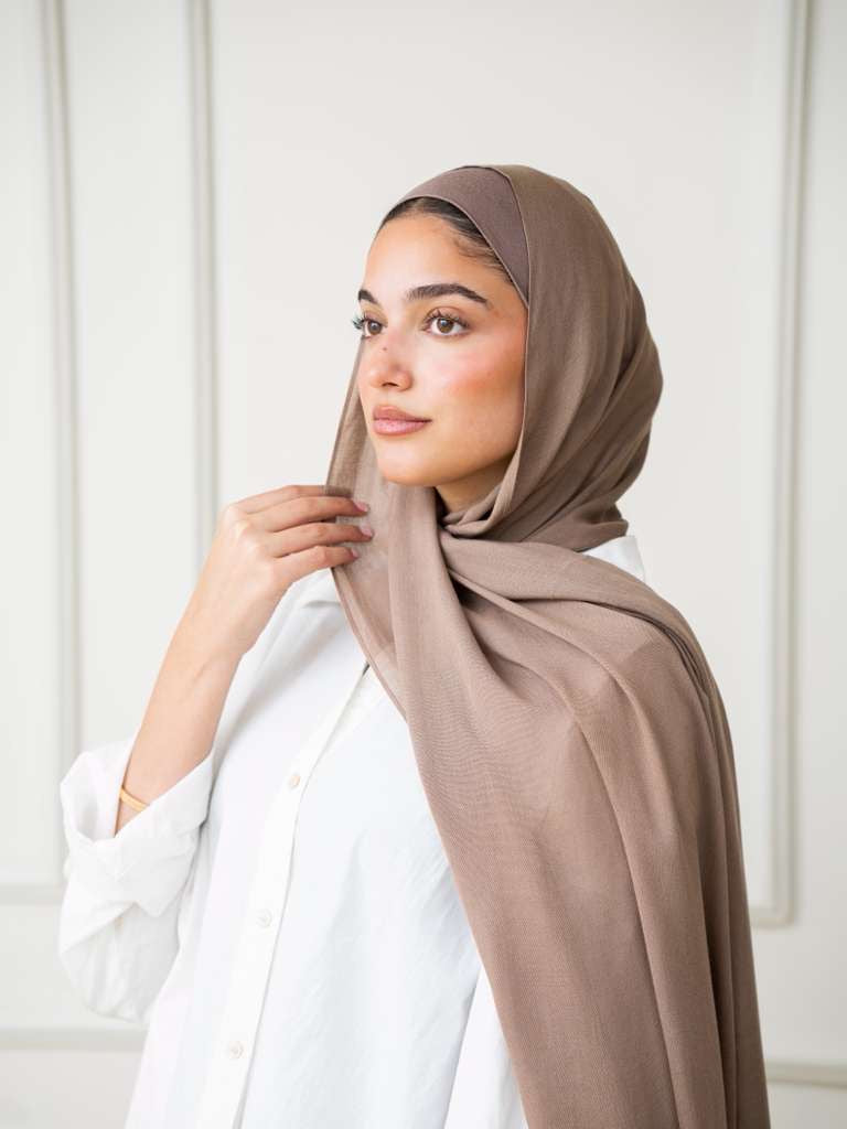 Modal Hijab Set - Taupe