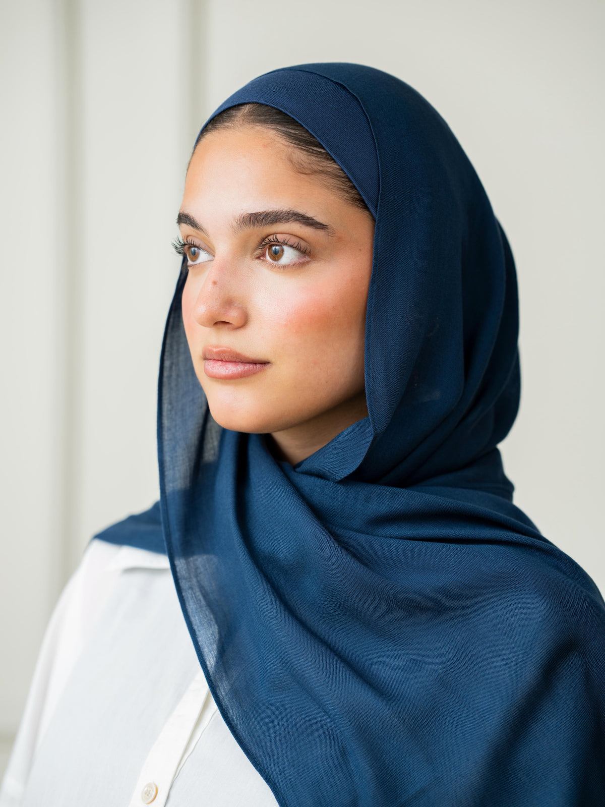 Modal Hijab Set - Ink Blue