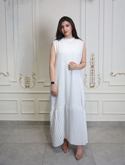 Pleated Hem Maxi Dress