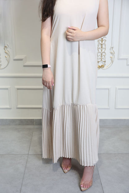 Pleated Hem Maxi Dress
